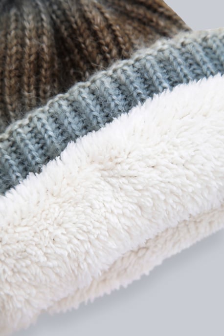'Mia' Women's Pom Pom Beanie Fleece Lined Warm Cosy Winter Hat Brown - Image 4