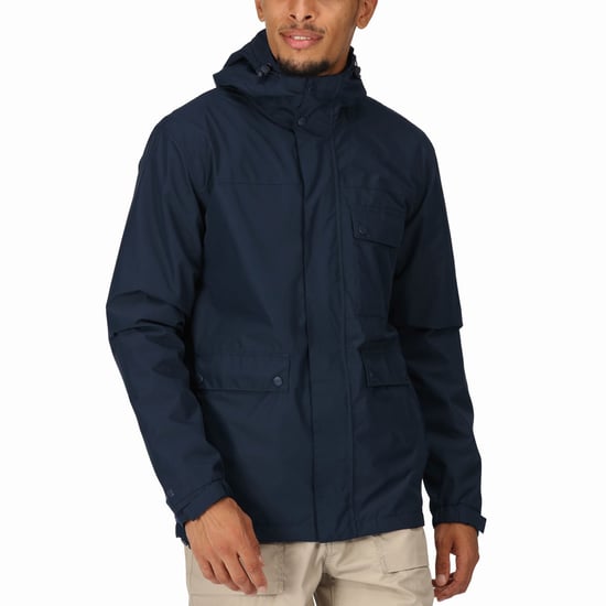 Regatta Mens Baymoor Waterproof Jacket - Navy - Image 3