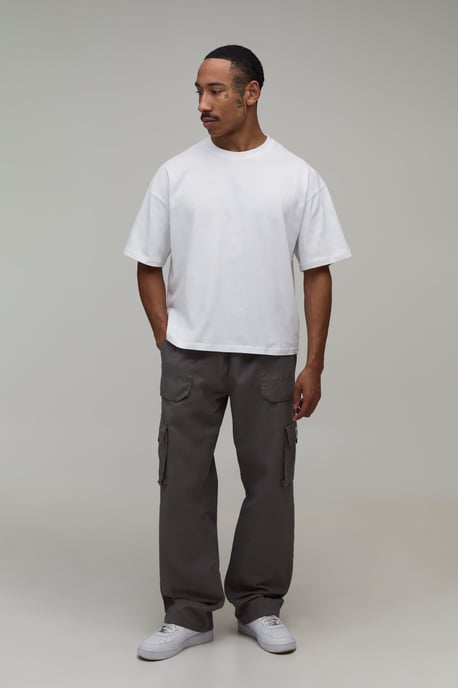 Elasticated Waist Relaxed Fit Buckle Cargo Trouser - Image 4
