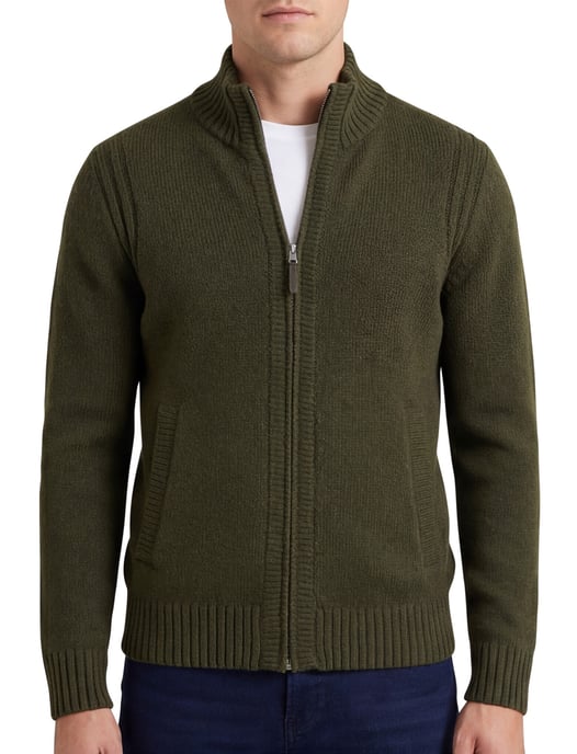 vest Brax groen gebreid wol - Image 1