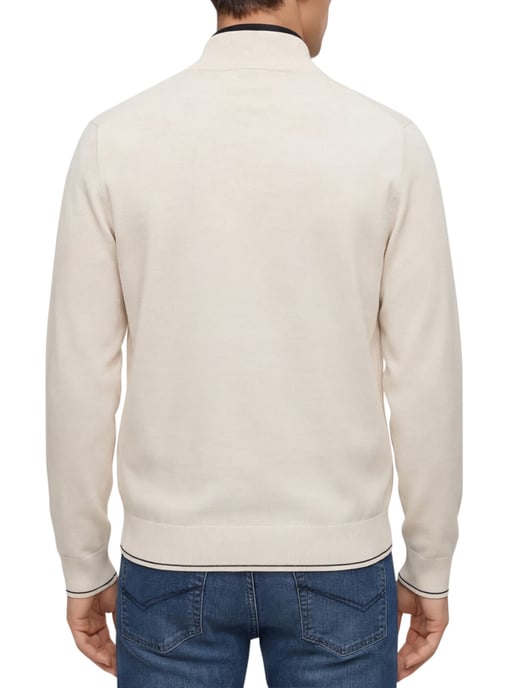 Boss Green vest creme zwarte rits viscose - Image 2