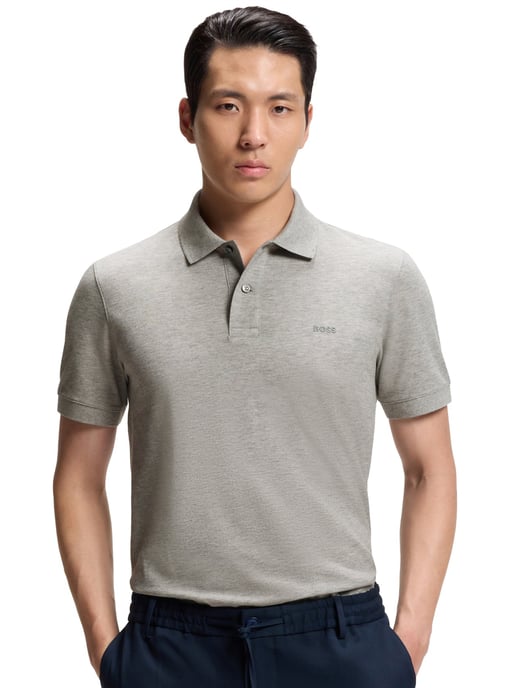 BOSS Black poloshirt grijs normale fit - Image 1