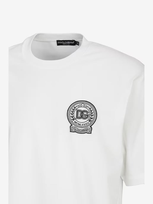 Dolche&Gabana Crest Jersey Cotton T-Shirt - Image 3