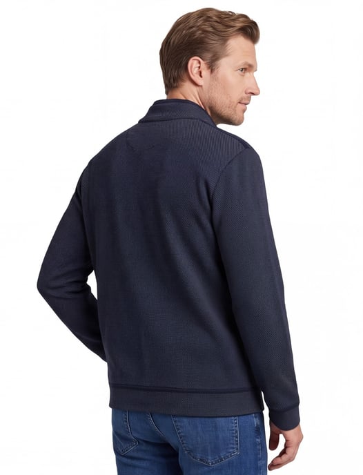 vest Bugatti donkerblauw katoen - Image 2