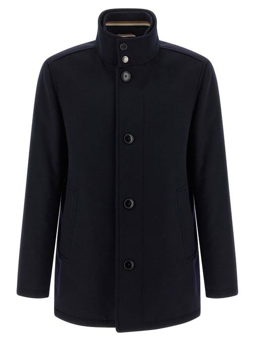 Boss Black H-Coxtan winterjas effen donkerblauw wol normale fit - Image 1