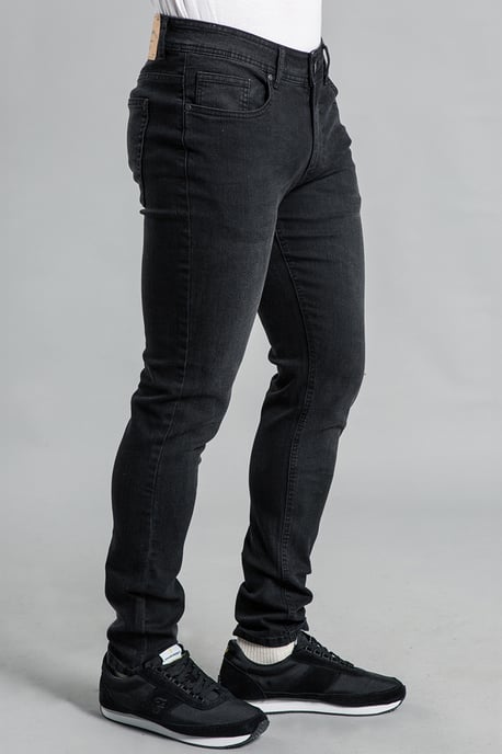 Black Slim Fit Stretch Jeans - Image 4