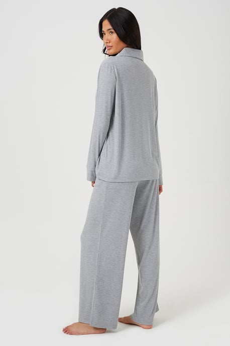 Grey Button-Down Pyjama Set - Image 2