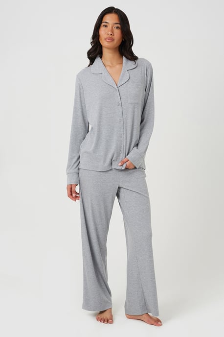 Grey Button-Down Pyjama Set - Image 3