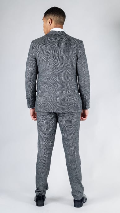 Men's Classic Grey Double Breasted 2-Piece Suit - Image 6