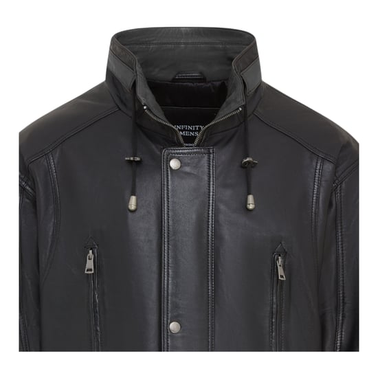 Svart herrparka i mjuk italiensk läder – Gatton - Image 6