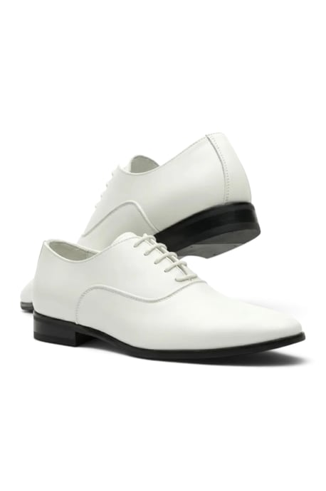 Heren Witte Formele Patent PU Leren Oxford Schoenen - M64340 - Image 4