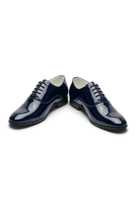 Heren Marineblauwe Formele Patenten PU Leren Oxford Dresschoenen - M64340 - Image 5