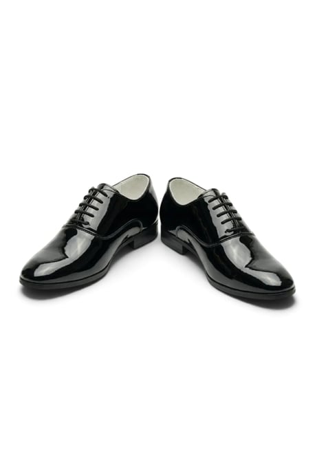 Heren Zwarte Formele Patenten PU Leren Oxford Dresschoenen - M64340 - Image 5