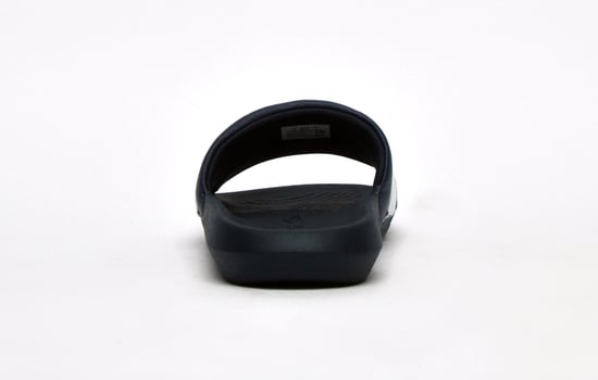 Men's Lacoste Croco Slide Sandals in Navy - Image 3