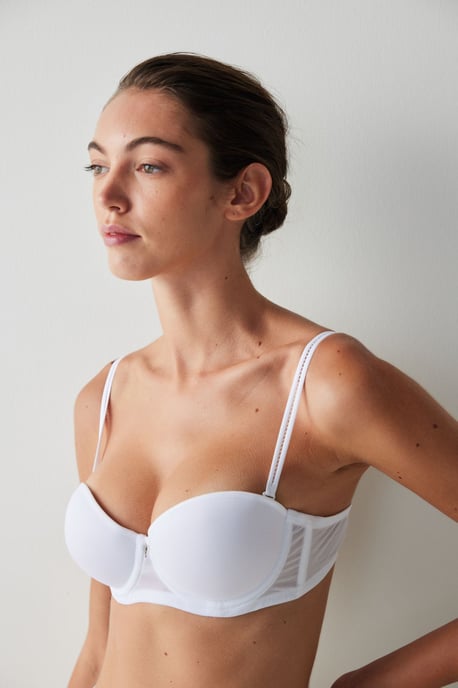 Underwired Knitted Bra With Removable Straps - Image 2