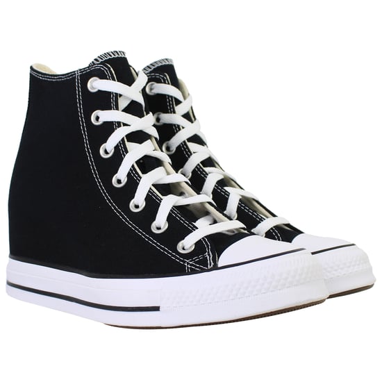 Converse Chuck Taylor All Star Wedge Womens Black Plimsolls - Image 2