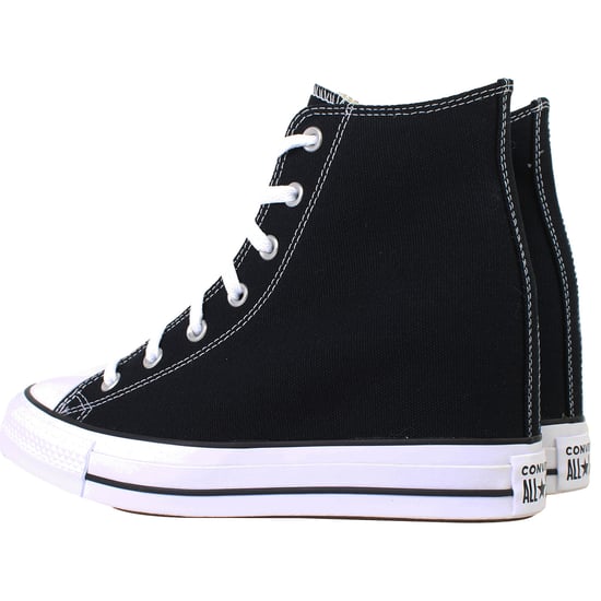 Converse Chuck Taylor All Star Wedge Womens Black Plimsolls - Image 3