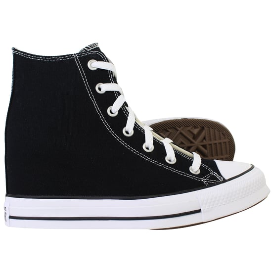 Converse Chuck Taylor All Star Wedge Womens Black Plimsolls - Image 4