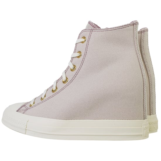 Converse Chuck Taylor Wedge Hi Womens Dust Pink Plimsolls - Image 3