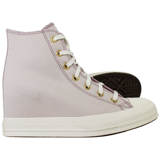 Converse Chuck Taylor Wedge Hi Womens Dust Pink Plimsolls - Image 4