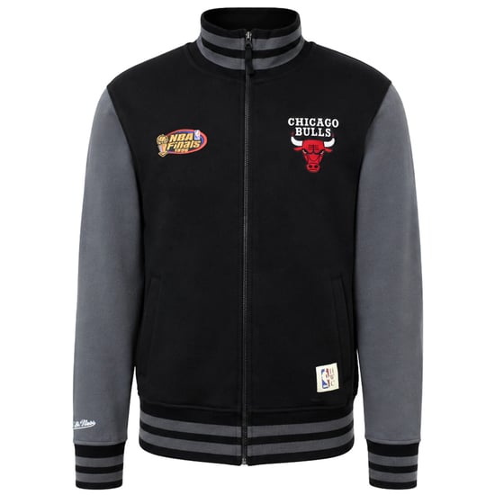 Mitchell & Ness NBA Chicago Bulls Mens Black/Grey Varsity Track Jacket - Image 1