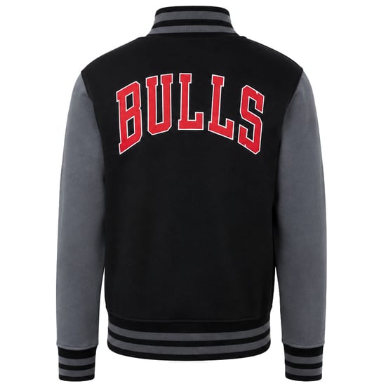 Mitchell & Ness NBA Chicago Bulls Mens Black/Grey Varsity Track Jacket - Image 2