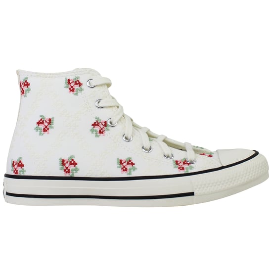 Converse Chuck Taylor All Star Vintage Embroidery Kids White Plimsolls - Image 1