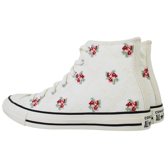 Converse Chuck Taylor All Star Vintage Embroidery Kids White Plimsolls - Image 3