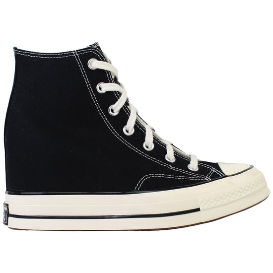 Converse Chuck 70 Wedge Hi Womens Black Plimsolls - Image 1