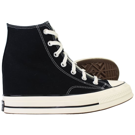 Converse Chuck 70 Wedge Hi Womens Black Plimsolls - Image 4
