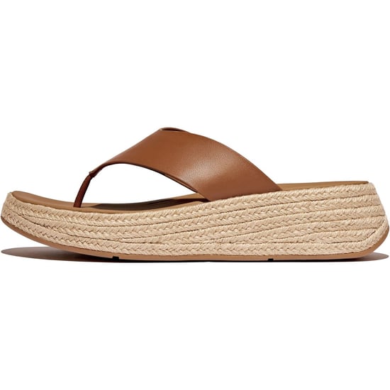 FitFlop Dames F-Mode Espadrille Leer Flatform T/Post Sandalen - Image 4
