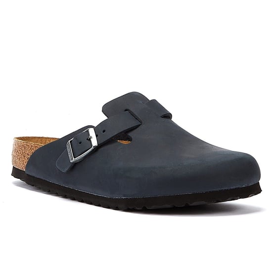 Birkenstock Boston Oiled Nubuck Black Clogs - Image 2