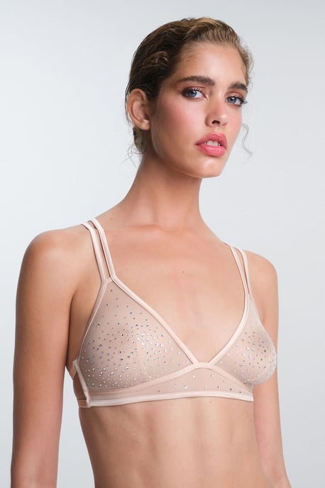 Gebreide Micro-patroon Bralette Bra - Image 3