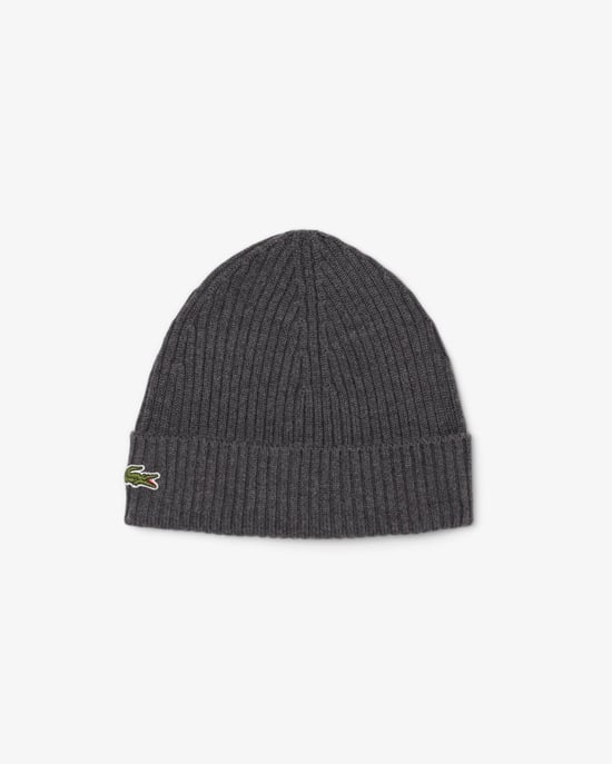 Logo Detail Beanie in Charcoal - Image 2
