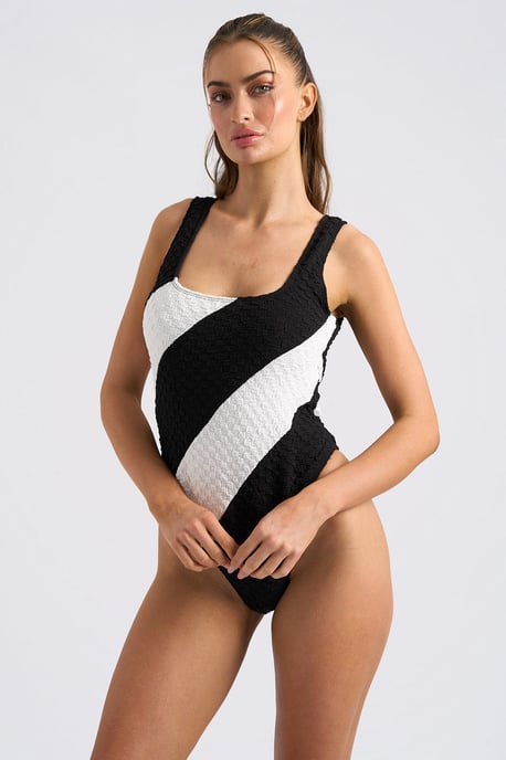 Striped Bubble Swimsuit - Image 2