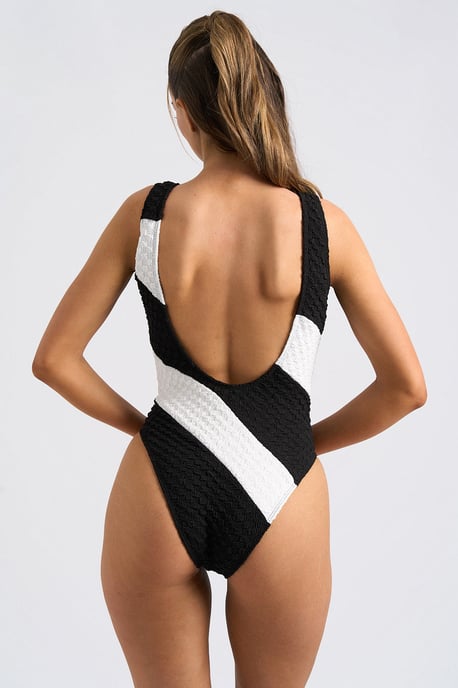 Striped Bubble Swimsuit - Image 4