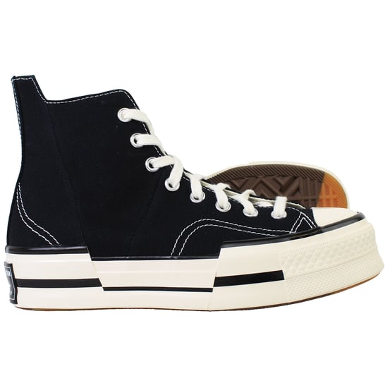 Converse Chuck 70 Plus Hi Unisex Black Plimsolls - Image 3