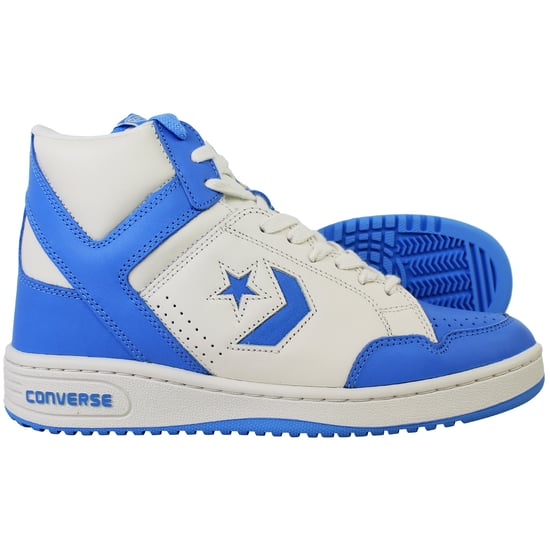 Converse Weapon Mid Unisex White/Blue Trainers - Image 4