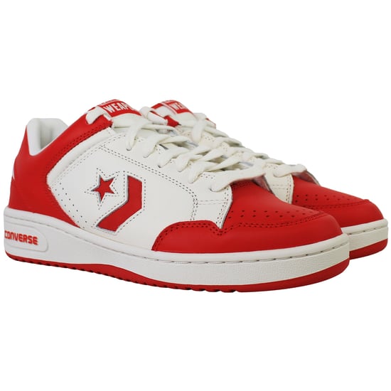Converse Weapon Ox Vintage Unisex White/Red Trainers - Image 2