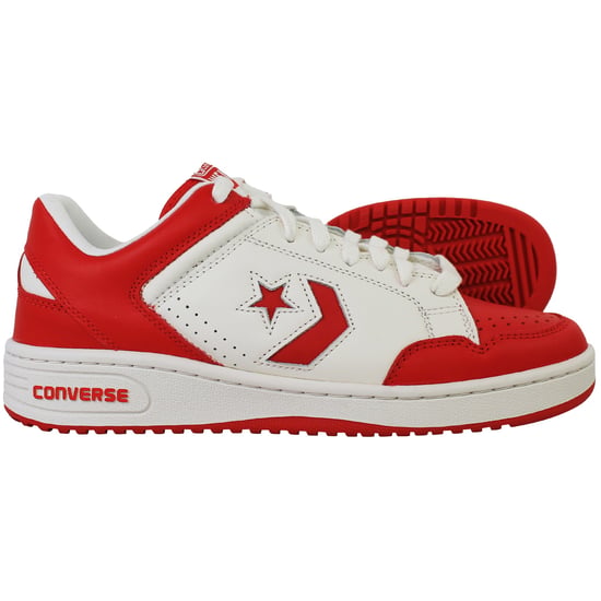 Converse Weapon Ox Vintage Unisex White/Red Trainers - Image 4
