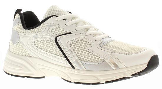 SURGE Mens Trainers Rev Lace Up white silver - Image 1