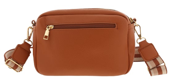 Womens Stylish Crossbody Bag Brooke Multi Compartments Zip Fastening tan - Image 2