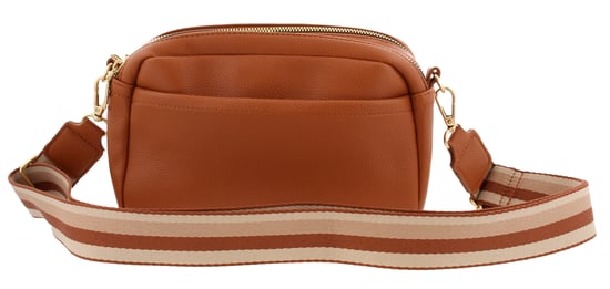 Womens Stylish Crossbody Bag Brooke Multi Compartments Zip Fastening tan - Image 4