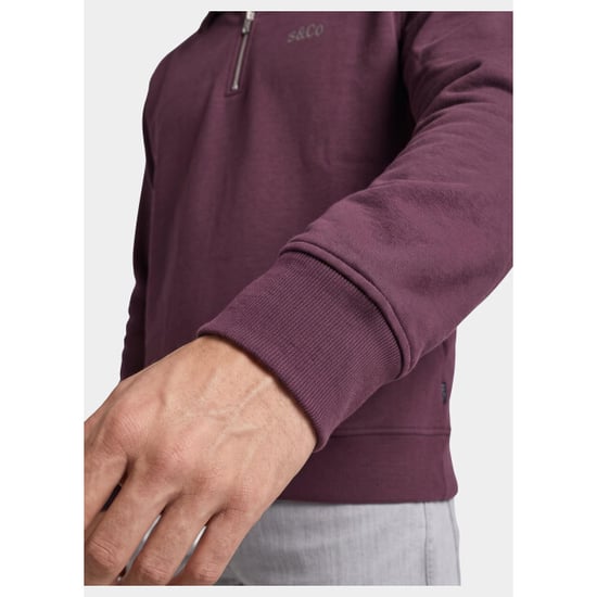 Bos Bright Blue Supply & co. half zip sweater heren aarav halfzip sweat sco26312aa07/6002 - Image 4