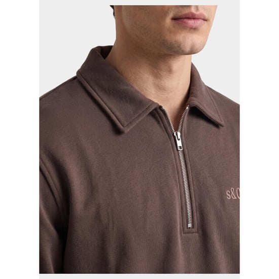 Bos Bright Blue Supply & co. half zip sweater heren aarav halfzip sweat sco26312aa07/2004 - Image 5