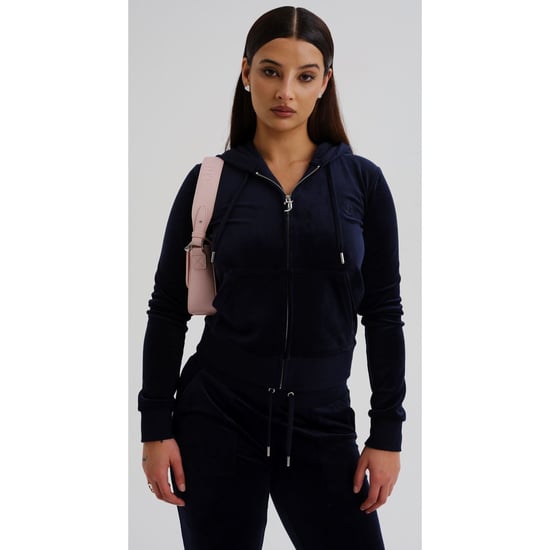 Juicy Couture Robertson Klassisk Jacka Polyester Dam Blå Huva Tröja - Image 1