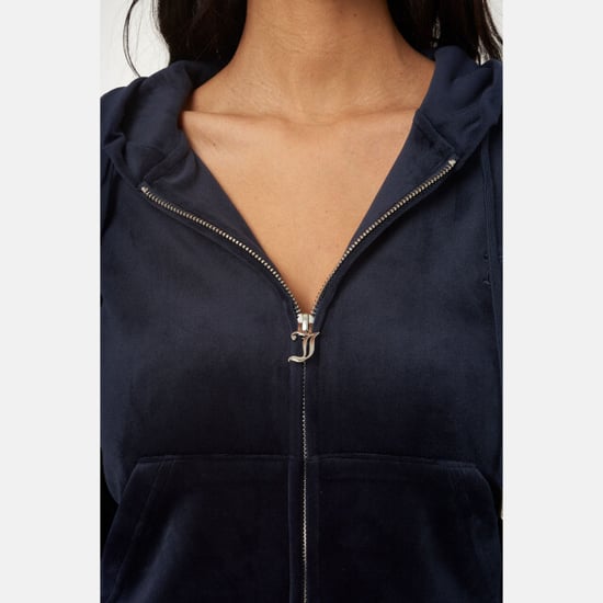 Juicy Couture Robertson Klassisk Jacka Polyester Dam Blå Huva Tröja - Image 6