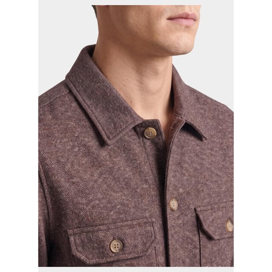 Bos Bright Blue Overshirt 2083/brown - Image 5