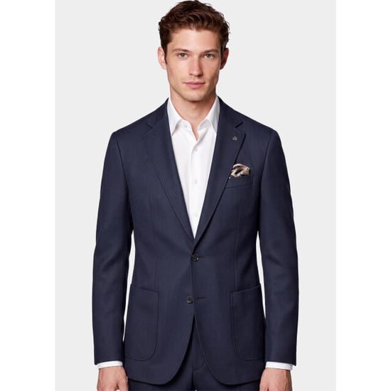 Bos Bright Blue Scotland blue colbert lommer jacket with inlay drop spe263037lo91sb/4001 - Image 1