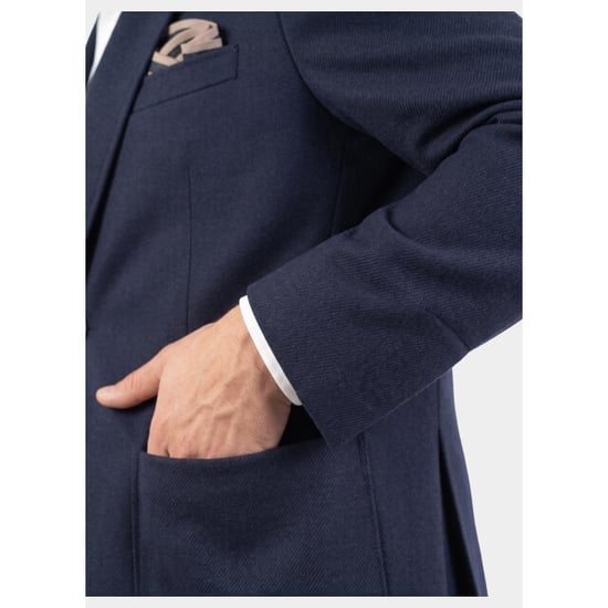 Bos Bright Blue Scotland blue colbert lommer jacket with inlay drop spe263037lo91sb/4001 - Image 4